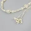 Cinturón Tejido Delgado Estilo Étnico para Mujer con Falda, Cintura Decorativa Retro Casual, Accesorios de Cintura Versátiles Bohemios