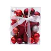 Decoração de Natal 30 3cm Bola de Natal Estrela para o topo da árvore Laço Embalagem de caixa de presente Pingente de decoração de árvore de Natal