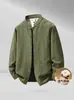 Chaqueta para Hombre, Nueva Camisa de Lino Estilo Chino con Cuello Alto, Camisa Casual Juvenil Estilo Old Money, Ropa Exterior de Tendencia Nacional para Hombre