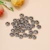 Xizang Espaciador Plateado Accesorios Cuentas Bodhi Espaciador de Rueda Geométrica Pulsera Cuentas Planas Joyería de Aleación DIY