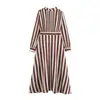Ins estilo europeo y americano transfronterizo 2026 nueva moda elegante Amazon venta al por mayor de ropa para mujer estilo commuter vestido a rayas