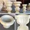 Molde Redondo de Cimento para Vasos de Flores Estilo Europeu Grande Aço Plástico Padrão Ferramenta de Lixamento de Vasos de Flores de Plástico Grouteamento Inferior de Plantas em Vasos Caseiro