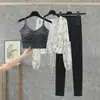 Traje de Fitness para Mujer 2026 Verano Nuevo Estilo Ropa de Yoga de Gama Alta Chaleco Deportivo Sujetador Deportivo para Correr Conjunto de Tres Piezas