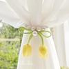 Tiras para Cortinas, Hebillas Magnéticas de Perlas, Tiras para Cortinas de Gasa Tulipán, Accesorios Creativos de Decoración para Cortinas, Cuerdas de Recogida, Hebillas para Cortinas