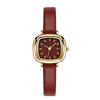 Reloj Goldie Fashion Trend con Correa de Cuero Rojo Ankora Reloj de Cuarzo Rojo de Gama Alta Nicho Reloj Simple Retro para Mujer