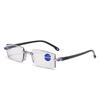 Nueva moda para hombres y mujeres, caja de espejo óptico, gafas de puesto Jianghu para correr, corte integrado, borde, gafas para miopía de luz azul
