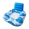 Asiento de Agua Inflable Luminoso para Natación de Punto Transfronterizo Asiento de Malla Cama Flotante Anillo de Natación Luminoso Nocturno para Piscina