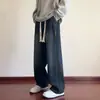 Nuevos jeans versátiles de otoño para hombre, nuevo estilo moderno de alta calle americano, pantalones casuales rectos holgados lavados para hombre