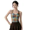 Camiseta de tirantes de yoga estampada transfronteriza para mujer con almohadillas en el pecho, diseño de espalda adelgazante y favorecedor, top de fitness, camiseta de tirantes deportiva para Pilates