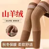 Rodilleras de cachemira para hombres y mujeres, calentadores articulares para personas mayores con piernas frías, protección contra el frío de otoño e invierno, calentadores de piernas extendidos y engrosados