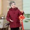 Chaqueta de Plumas para Mujeres de Mediana Edad y Mayores, Estilo Corto, Engrosada, Tallas Grandes, Abrigo de Invierno para Madres, Abuelas y Señoras, Elegante Ropa de Abrigo de Invierno