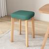 Banco Nórdico Pequeño Silla de Tela Tecnológica para el Hogar Almacenamiento para Sala de Estar Apilable Sencillo Madera Maciza Taburete Cuadrado para Vestidor