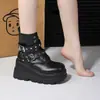 Zapatos que aumentan la altura 2026cos zapatos universales Botas Martin zapatos que aumentan la altura zapatos de anime suela gruesa estilo punk cuatro estaciones botas cortas para chica popular