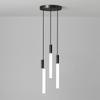 Lámpara de araña lineal minimalista posmoderna para restaurante, modelo de sala creativa de doble cabezal, hogar, redondo, dormitorio, línea larga