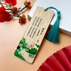 Marcador de Libros de Bambú Poesía Estilo Chino Serie de Poesía de Li Shangyin Marca de Madera de Bambú Creativa Marca de Página de Lectura Regalo