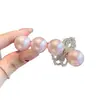 Pinza Curva para el Cabello con Lazo de Perlas Dulce y Delicado, Pinza de Pato, Pinza para Flequillo Lateral, Accesorio para el Cabello Único y Versátil
