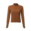 Ropa de Yoga en Oferta para Mujer, Nuevos Tops Redondos para Correr y Fitness, Ropa de Entrenamiento Ajustada de Manga Larga, Chaquetas Deportivas al por Mayor