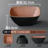 Louça de Melamina Kaiba Tigela Grande Tigela para Ramen e Macarrão Tigela Quadrada Tigela para Sopa Picante Imitação de Porcelana Tigela para Salada de Frutas