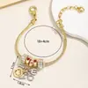 Pulseira com Pingente Personalizado de Metal Irregular Transfronteiriça com Superfície Lisa Pulseira com Pingente em Forma de Coração para Mulheres