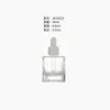 Botella de Vidrio Transparente para Esencias, Botella de Aceite Esencial Transparente, Botella Dispensadora de Líquidos Original, En Stock para Venta al por Mayor, Botella de Vidrio Espeso para Cosméticos de 30 ml con Gotero