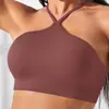 Sutiã Esportivo Novo de Verão Transfronteiriço para Mulheres, Top Costas Nu com Decote Halter, Roupa de Yoga, Roupa Esportiva para Corrida e Fitness