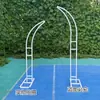 Nuevos Accesorios para Bodas Cuerno de Carnero Arco de Hierro Arco de Flores de Seda Estante Arco Curvo Boda al Aire Libre Flor Mai Taibao