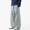 Pantalones casuales nuevos, pantalones de paracaidista, pantalones de pareja, pantalones cargo, marca de tendencia estilo americano para hombre, otoño, corte holgado, pierna recta y con puño, unisex