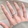 Dulce Carta Anillos Apilables Personalizados para Mujer, Anillos Geométricos de Borde Ancho Liso, Exquisitos Anillos Abiertos Versátiles, Anillos de Nicho para el Dedo Índice