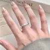 Anillos de Letra Minimalistas Estilo Ins Vintage para Mujer, Diseño de Nicho de Lujo Ligero con un Toque de Alta Gama, Anillo Abierto para Dedo Índice