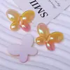 Parche de Mariposa de Acrílico de Color Degradado Estilo Coreano Hecho a Mano DIY para Funda de Teléfono Móvil, Adorno para Taza de Agua, Accesorios para Tocado y Pasador de Pelo