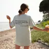 Comercio Exterior Sitio Web Independiente Transfronterizo Tops para Mujer Cuello Redondo Manga Corta Estampado de Letras de Dibujos Animados Camiseta de Algodón Camiseta Casual de Verano