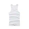 Colete Masculino de Algodão Puro Sem Mangas Verão Esportivo Casual Tamanho Grande Cor Sólida Roupa Íntima Camada Base para Todas as Estações