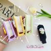 Pente Portátil Dobrável de Desenho Animado, Pente Fofo para Mulheres com Cabelo Longo, Pente Massageador Alisador de Cabelo para Estudantes, Pente Pequeno para Crianças
