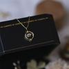 Collar de Zirconia Inteligente con Diseño de Danza de Flores con Abertura Lateral de Alto Sentido Plata Esterlina S925 Chapado en Oro Clavícula Japonesa y Coreana para Viajero