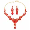 Venta Directa de Suministro Transfronterizo de Varios Collares de Boda con Pedrería de Aleación, Aretes, Accesorios de Boda para Novia, Joyería para Damas de Banquete