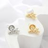 Chapado en oro de color de 14 quilates bolsa de oro real de oro se puede insertar Espacio de perla colgante de astronauta accesorios para pulsera collar pendientes DIY