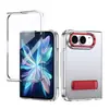 Adecuado para funda de teléfono plegable Apple Duo con soporte integrado, cobertura total, anticaídas y protección de película integrada para iPhone Duo