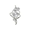 Elegante Simples para o Trabalho Elegante Alto Padrão Gola de Terno Broche de Joia com Zircônia Luxo Nicho Acessórios de Broche