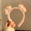 Diadema Nueva de Trébol de Cuatro Hojas y Cabeza de Kitty para Otoño e Invierno, Diadema para Lavarse la Cara en Dormitorio Estudiantil, Accesorios para el Cabello de Felpa Creativos y Lindos