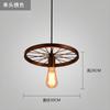 Lámpara de araña loft Estilo industrial vintage Arte en hierro Rueda de planta verde Lámparas decorativas personalizadas creativas para tienda de ropa, restaurante