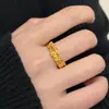 Anillo de Cruz de Cuervo Dorado con Microincrustaciones, Estilo Dulce y Fresco para Mujer, Nuevo Diseño de Nicho, Versátil y a la Moda, Anillo Abierto Ajustable