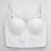 Comercio exterior sexy plisado multi-tirante push up conjunto de sujetador aro de acero suave ballena corsé francés lencería sujetador para mujer