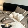 Yuchuan Conjunto de Quatro Peças Escovado Cerâmico de 100 Fios, Roupa de Cama de Algodão Puro Grau Materno e Infantil, Roupa de Cama Espessa para Outono e Inverno