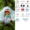 Kit de material DIY para muñeca de cáscara de fruta con pompón creativo y peculiar, colgante de muñeca de vaina linda, colgante de campanilla de viento de cáscara de fruta
