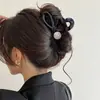 Grampo de Cabelo com Textura de Strass Francês, Versátil para Rabo de Cavalo Alto, Prendedor Shark Doce, Pequeno Grampo de Cabelo de Alta Qualidade para Festa de Estudantes