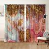 Cortinas Personalizadas con Patrón Abstracto de Flujo Morado Claro, Cortinas de Balcón Elegantes y de Lujo con Estampado Digital Oscurecedoras, Una Pieza Envío Directo