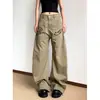 Jeans Sujos Vintage Lavados e Desgastados para Mulheres 2025 Verão Novo Solto Estilo Americano Moderno Calças Retas