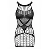JSY Lluvia Oportuna Nuevo Producto Lencería Sexy Europea y Americana Vestido de Malla Transparente Bodycon Transpirable Jacquard 7555