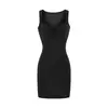 Vestido de tirantes con diseño de torsión en cuello cuadrado, de temperamento puro y seductor, para mujer, nuevo estilo de verano, entallado a la cintura, adelgazante, bodycon, corto