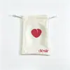 Bolsas de satén con cordón en stock, bolsas de embalaje para pelucas de seda sintética con cierre de cordón, bolsas antipolvo de satén con cordón de alta calidad.